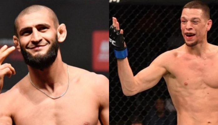 Khamzat Chimaev discusses who he would like to see Nate Diaz fight next after UFC 279