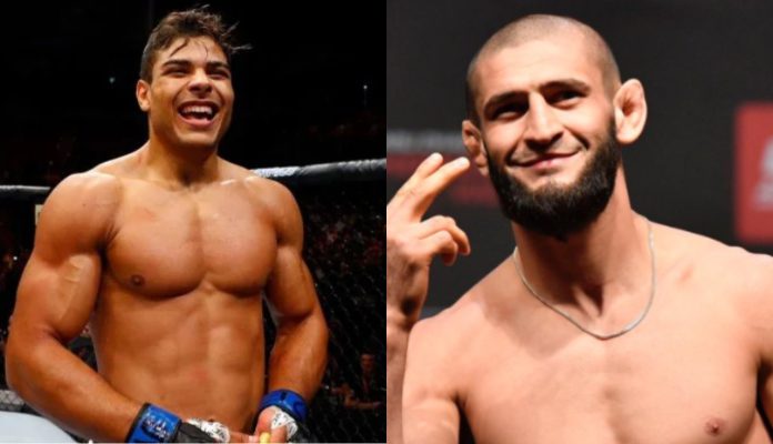 Fans react to the altercation between Khamzat Chimaev and Paulo Costa at the UFC PI