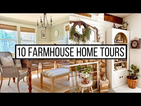 10 Antique Farmhouse Style Home Tours (Music Only)