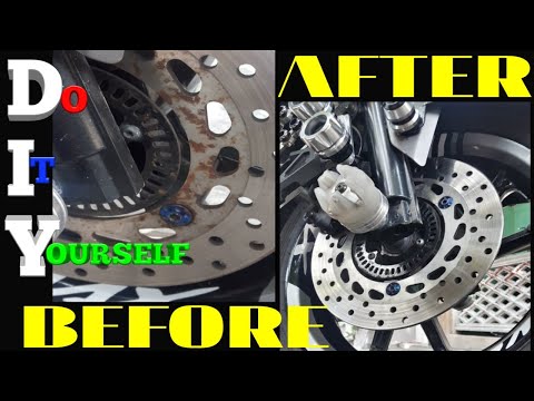 DIY | REMOVE RUST FROM MOTORCYCLE DISC BRAKE