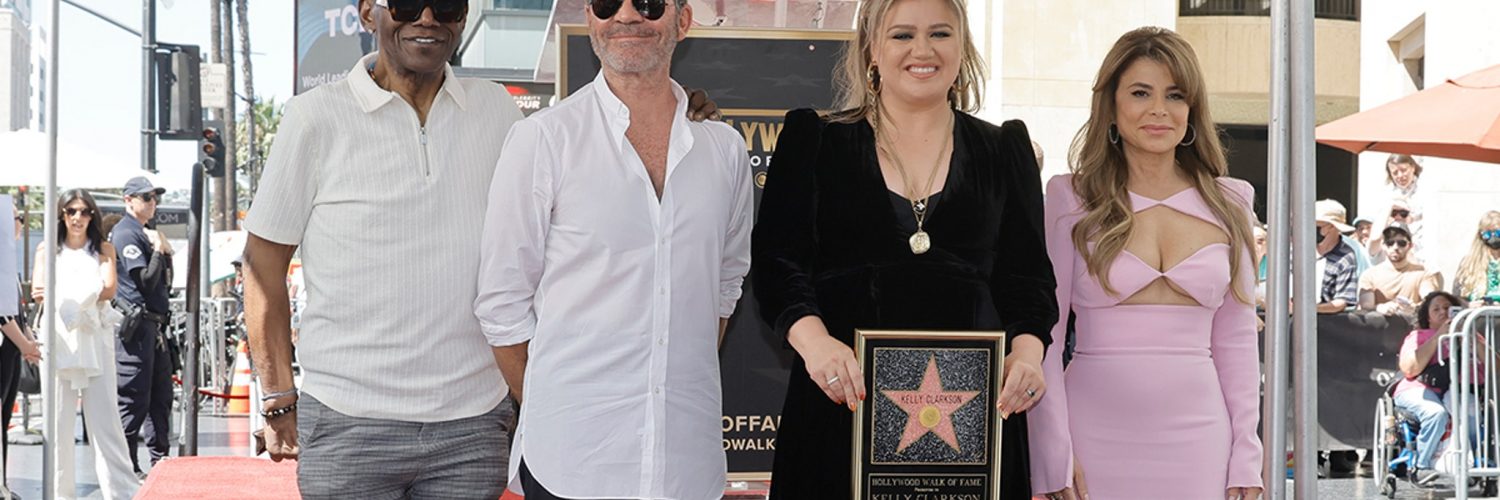 ‘Idol’ Judges Simon, Paula and Randy Reunite for Kelly Clarkson’s Walk of Fame Star