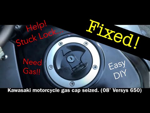 Motorcycle Gas Cap Stuck Lock, DIY Repair, Fix, Help! Don’t break your key!