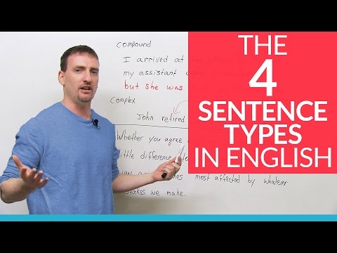 The 4 English Sentence Types – simple, compound, complex, compound-complex