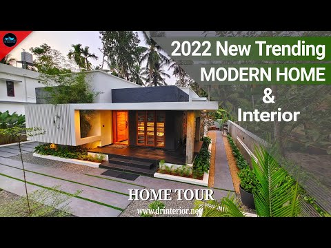 Trending Modern house design 2022|1250 sqft 2Bhk modern house|Home tour malayalam|Dr.Interior