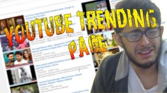 YOUTUBE TRENDING PAGE