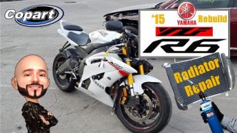 Radiator Repair / How to fix a motorcycle radiator leak cheap! (COPART 2015 Yamaha YZF-R6 Re-Build)