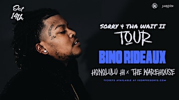 BINO RIDEAUX Live In Concert – Oct 14th, 2022(Honolulu, HI)