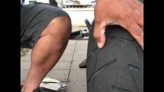 Tire plug motorcycle flat repair