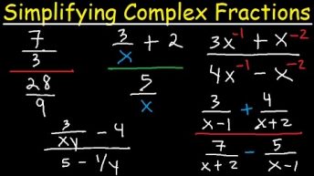 Algebra – Simplifying Complex Fractions