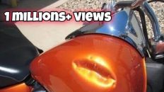 bike dent repair in 15 minute  motorcycle 🏍fuel tank restoration #bike#motorcycle#dent#repair honda