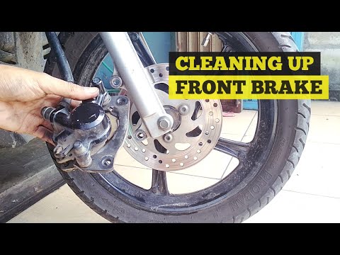 HOW TO MAINTENANCE MOTORCYCLE BRAKE || CLEANING UP FRONT BRAKE