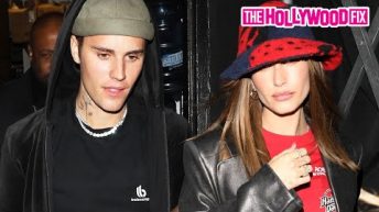 Justin & Hailey Bieber Party Hard With Friends At The Nice Guy After His Concert In Los Angeles, CA