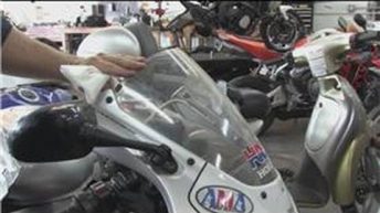 Motorcycle Maintenance Tips : How to Clean Plexiglas Windshields on Motorcycles