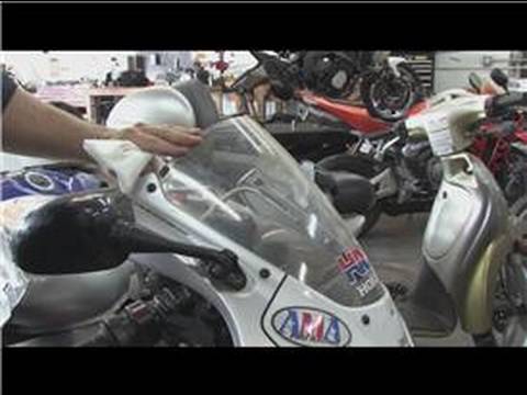 Motorcycle Maintenance Tips : How to Clean Plexiglas Windshields on Motorcycles