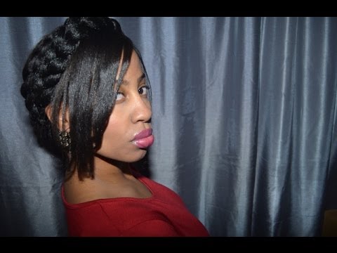 Beyoncé Inspired Halo Braid with Bangs! (for those with short hair)