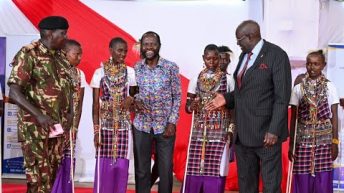 Top students perform for CS Magoha, in Kisumu 2022 Music festivals.