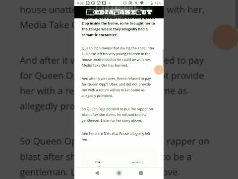 Media Takeout covers the Queen Opp & Lil Reese drama… I DON’T OWN COPYRIGHTS TO THIS ARTICLE.