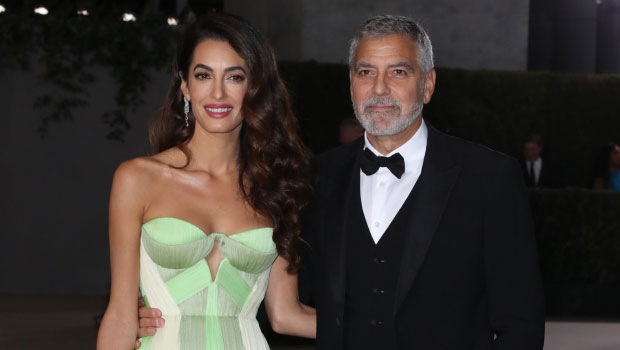 Amal Clooney Stuns In Strapless Green Dress On Date Night With George At Academy Gala: Photos