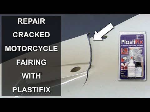 Repair cracked and broken motorcycle fairing with PlastiFix