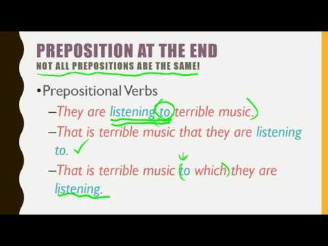 Grammar for Writing – 17 Preposition at the end of sentence