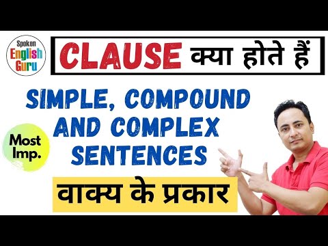 Simple Compound and Complex Sentences | Clauses in English Grammar | Types of Sentences PART 2