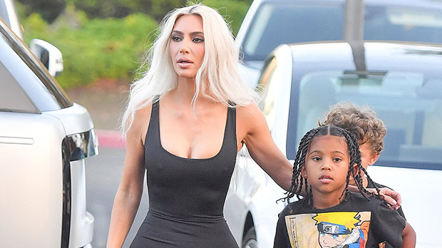 Kim Kardashian Rocks Tank Top & Leggings With Saint, 6, For North’s Game: Photos