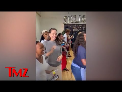 Angelina Jolie Does The Electric Slide At Daughter Zahara’s College Event | TMZ LIVE