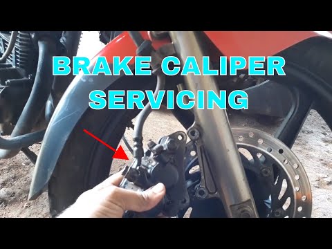 HOW TO DO SERVICING OF DISC BRAKE CALIPER OF MOTORCYCLE.