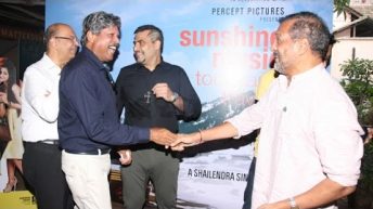 Nana Patekar & Kapil Dev At Sunshine Music Tours & Travels Movie Launch