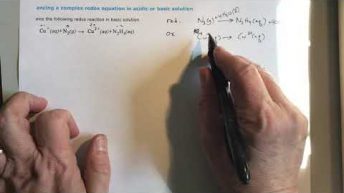 Aleks Balancing a complex redox equation in acidic or basic solution