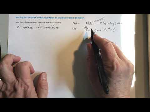 Aleks Balancing a complex redox equation in acidic or basic solution