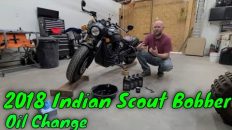 2018 Indian Scout Bobber Oil Change Easy DIY Motorcycle Oil Change