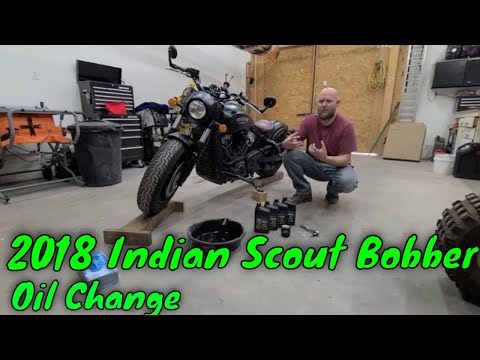 2018 Indian Scout Bobber Oil Change Easy DIY Motorcycle Oil Change