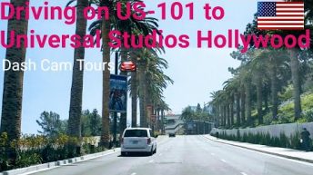 Dash Cam Tours•Driving on California Freeway from Calabasas to Universal Studios Hollywood. No Music