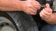 How to Repair a Motorcycle Tyre out on the Road with a Tire Plug Kit