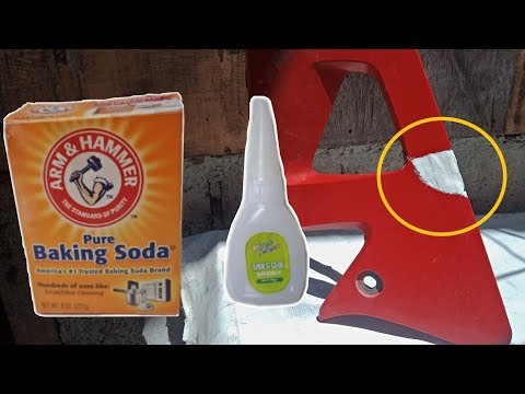 Motorcycle Cover Fairing repair gamit ang baking soda at shoe glue lang