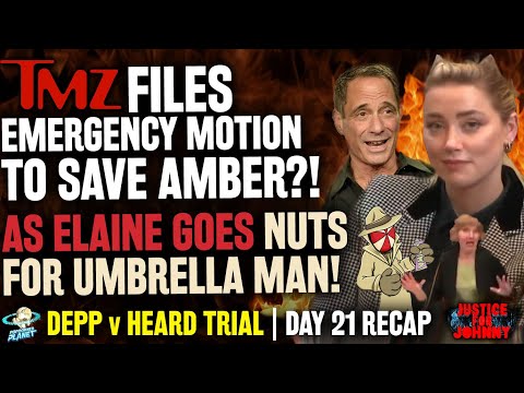 TMZ Files EMERGENCY Motion To Save Amber Heard as Elaine Goes Nuts 4 @ThatUmbrellaGuy Trial Day 21