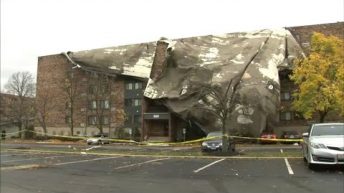 High winds blow off part of Elk Grove apartment complex roof, leaving residents out of their homes