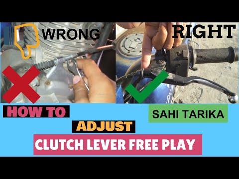 How to adjust clutch lever free play of motorcycle  (right way) | pulsar (Hindi)