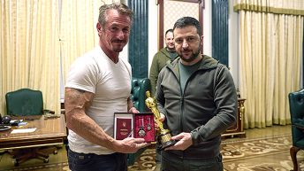 Sean Penn Visits Ukraine President Zelensky & Gives Him His Oscar To Keep Till War Ends: Watch