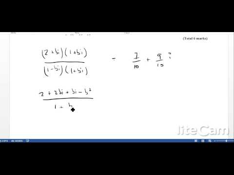 IB Maths HL Exam Questions – Complex Numbers – Complex Fractions and Rationalising Denominator