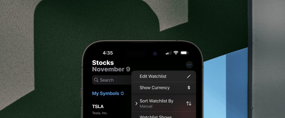 iOS 16.2 brings new watchlist options to the Stocks app and home screen widgets