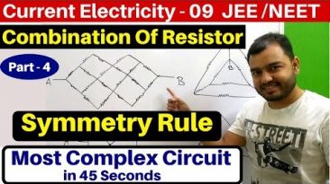 Current Electricity 09 : Symmetry Rule : Combination of Resistor -4 : Most Complex Circuits JEE/NEET