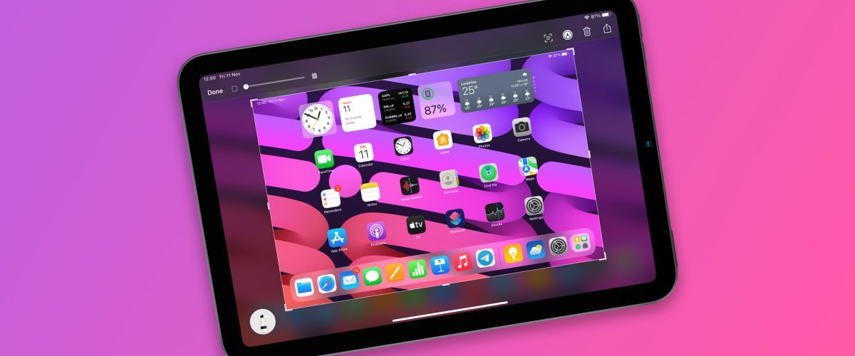 Here’s how to take screenshots on your iPad using gestures with iPadOS 16