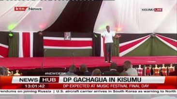 DP Rigathi Gachagua in Kisumu for the Music Festivals final day