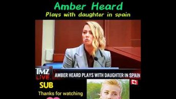 Amber Heard plays with daughter in spain, NEWS TMZ.