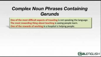 Complex Noun Phrases Containing Gerunds