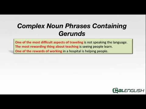 Complex Noun Phrases Containing Gerunds