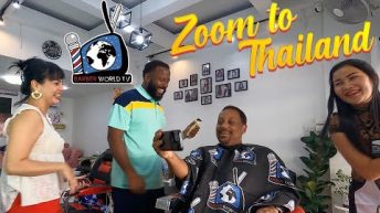 Zoom To Thailand Richie Mac Haircut and Interview Barber World TV Collaboration