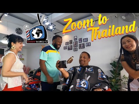 Zoom To Thailand Richie Mac Haircut and Interview Barber World TV Collaboration